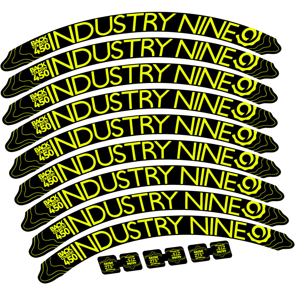 Stickers Industry Nine Back Country 450 compatibles Autocollants roues