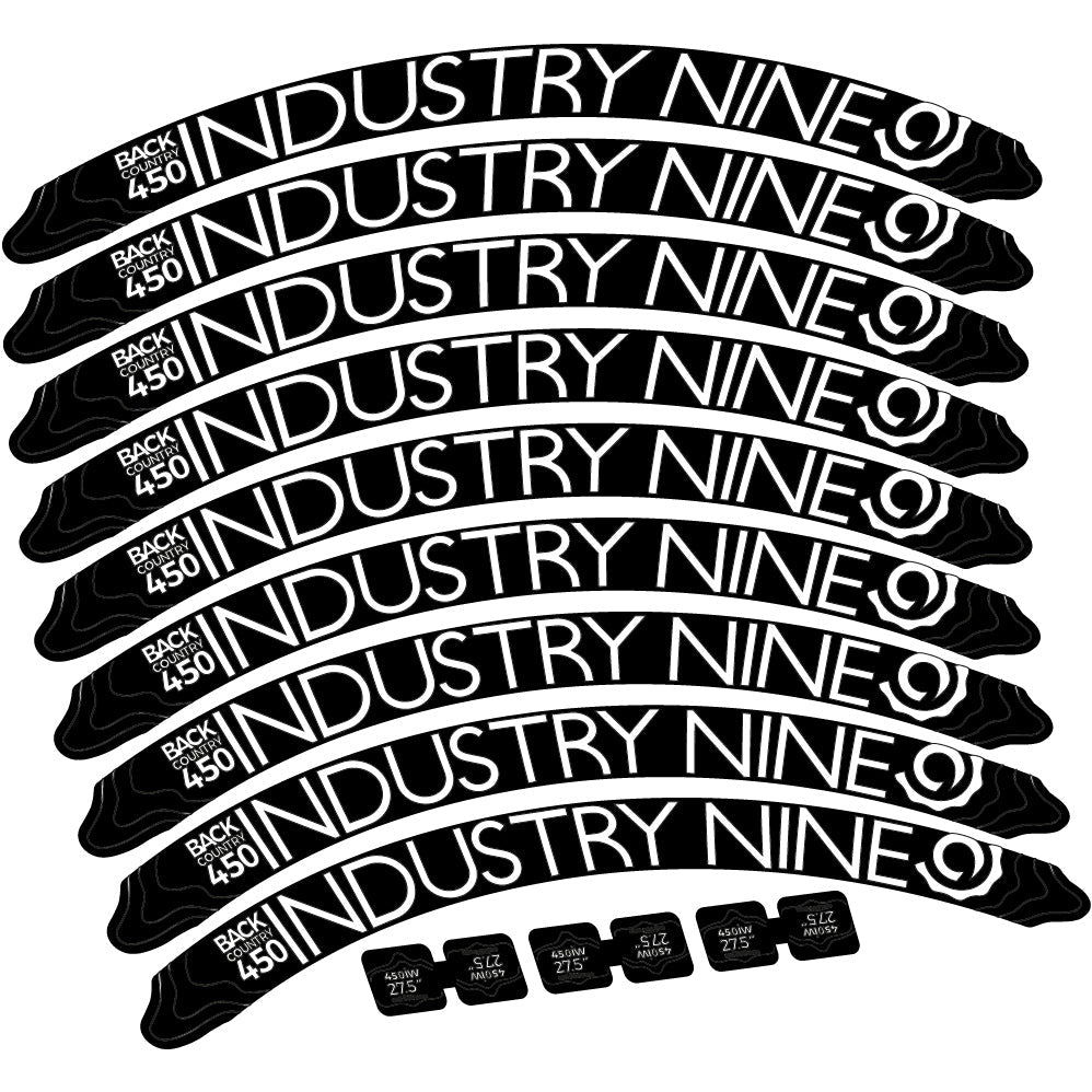 Stickers Industry Nine Back Country 450 compatibles Autocollants roues