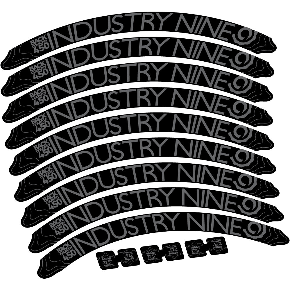 Stickers Industry Nine Back Country 450 compatibles Autocollants roues