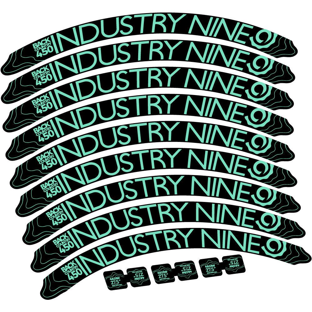 Stickers Industry Nine Back Country 450 compatibles Autocollants roues