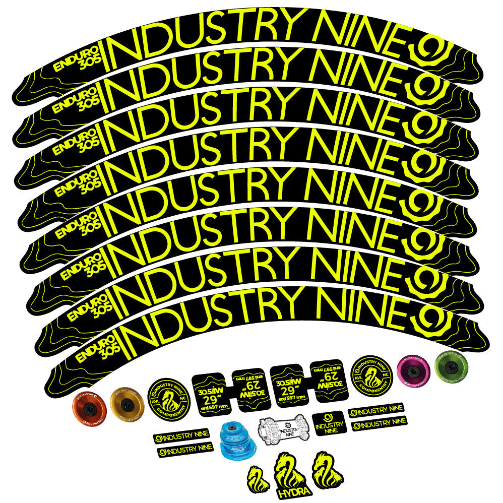 Stickers Industry Nine Enduro 305 V2 compatibles - Autocollants roue vélo VTT