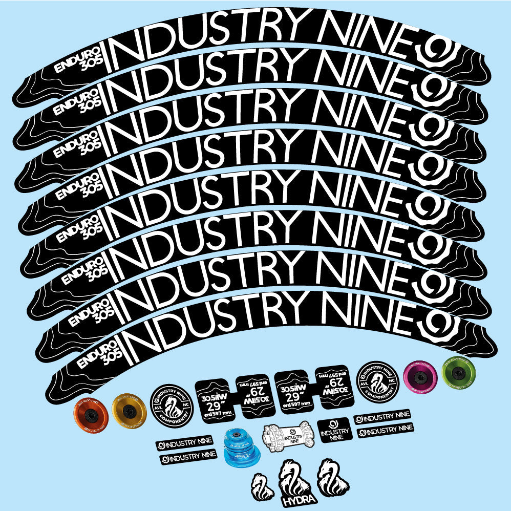 Stickers Industry Nine Enduro 305 V2 compatibles - Autocollants roue vélo VTT