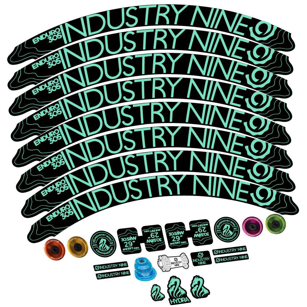Stickers Industry Nine Enduro 305 V2 compatibles - Autocollants roue vélo VTT