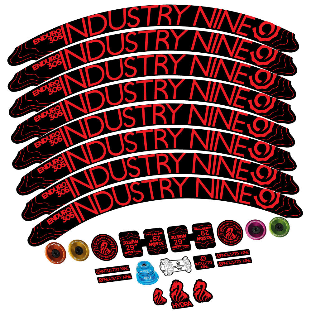 Stickers Industry Nine Enduro 305 V2 compatibles - Autocollants roue vélo VTT