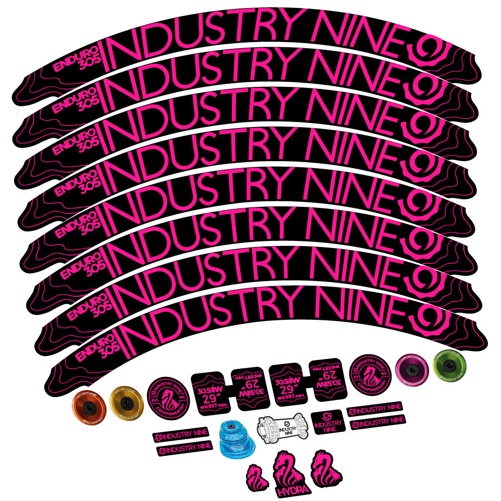 Stickers Industry Nine Enduro 305 V2 compatibles - Autocollants roue vélo VTT