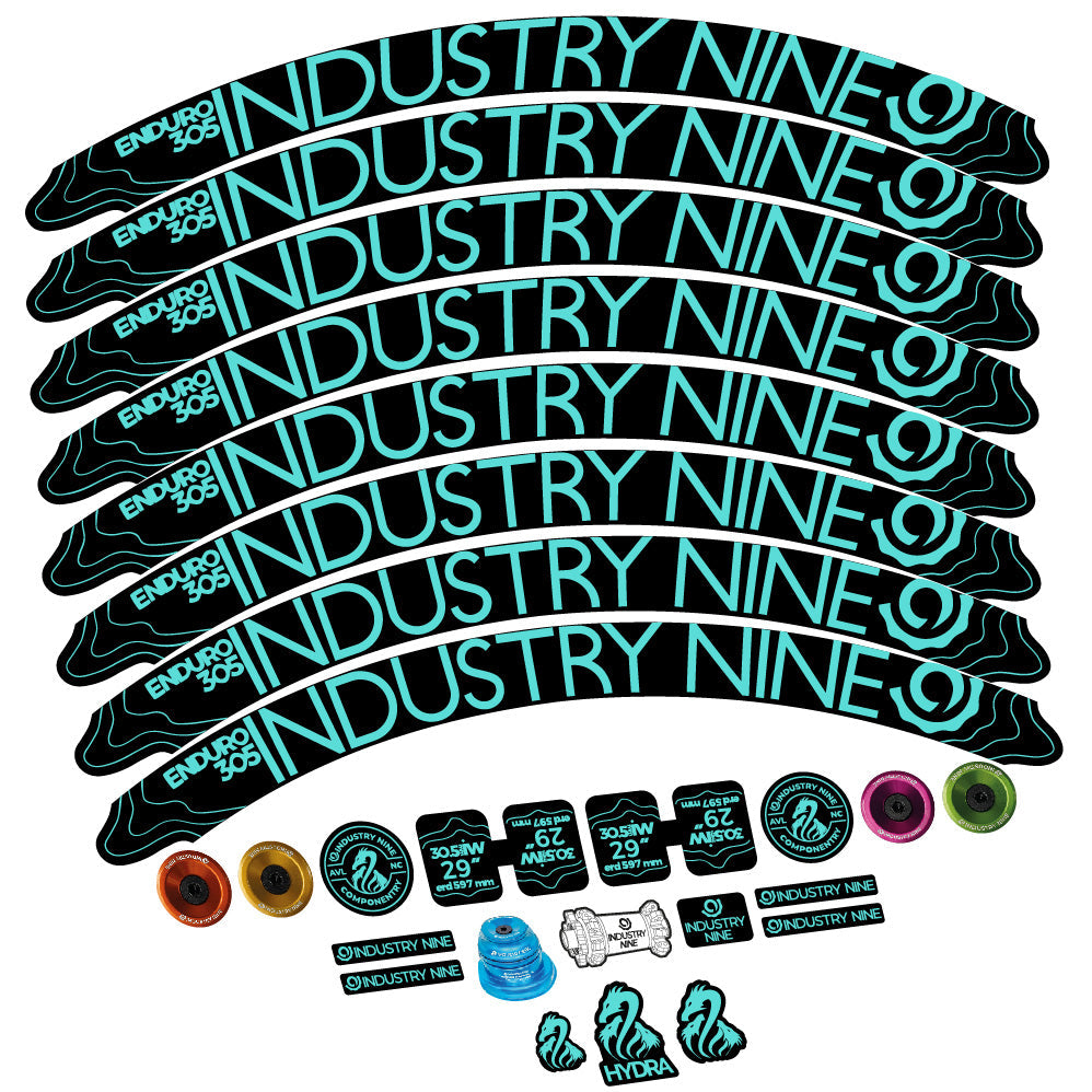 Stickers Industry Nine Enduro 305 V2 compatibles - Autocollants roue vélo VTT