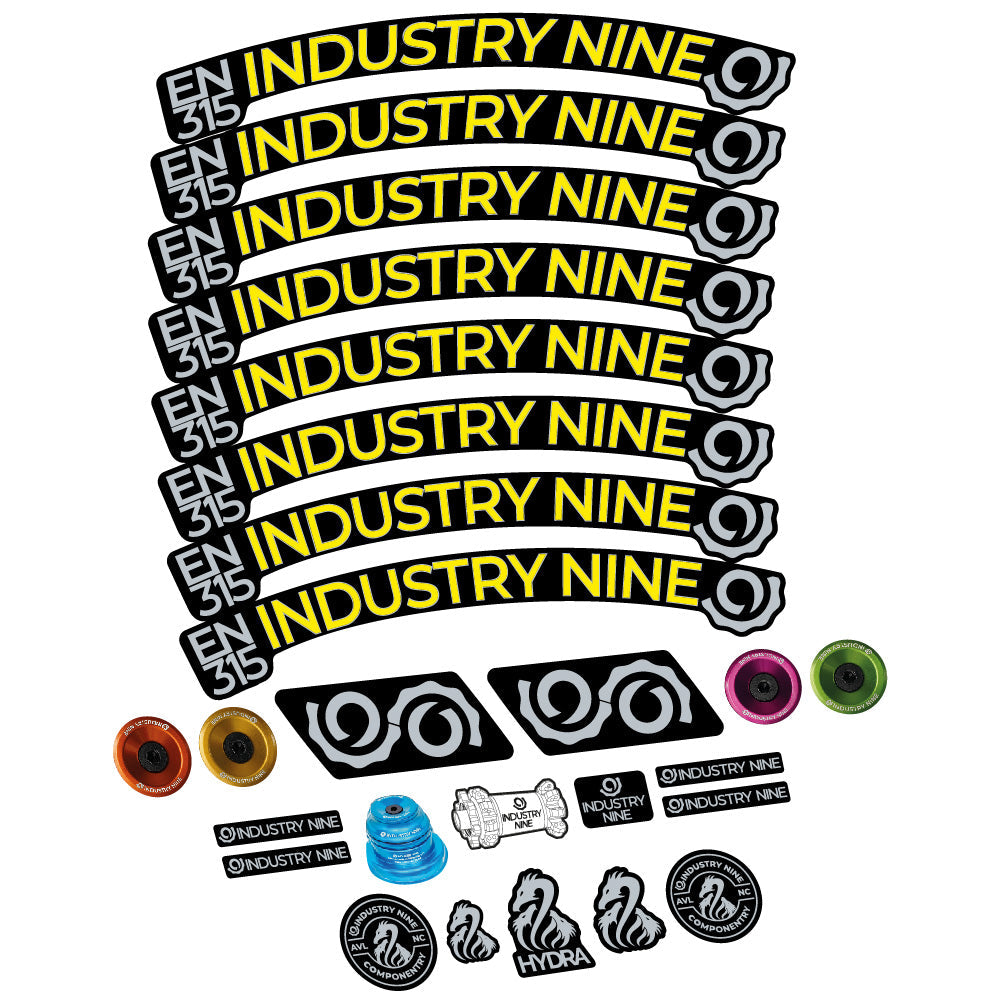 Stickers Industry Nine Enduro 315 Carbon compatibles - Autocollants roue vélo VTT