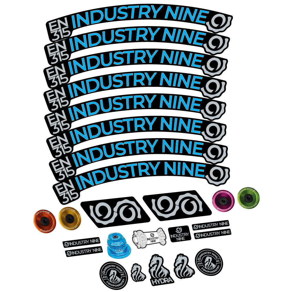 Stickers Industry Nine Enduro 315 Carbon compatibles - Autocollants roue vélo VTT