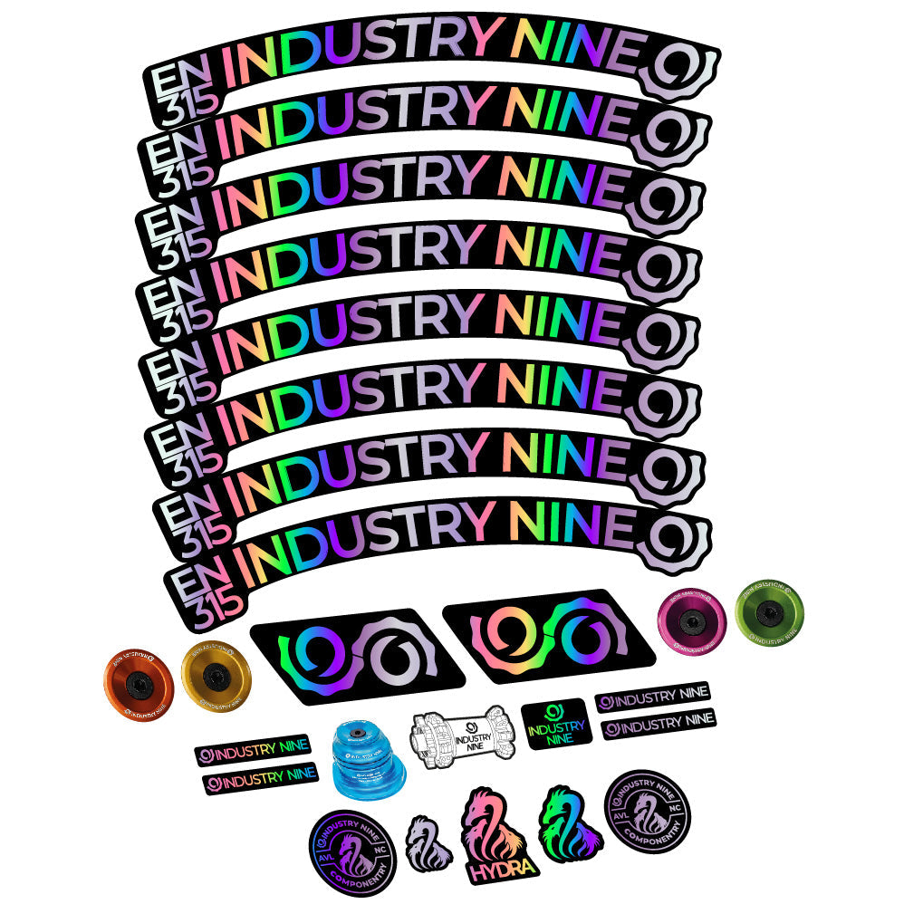 Stickers Industry Nine Enduro 315 Carbon compatibles - Autocollants roue vélo VTT