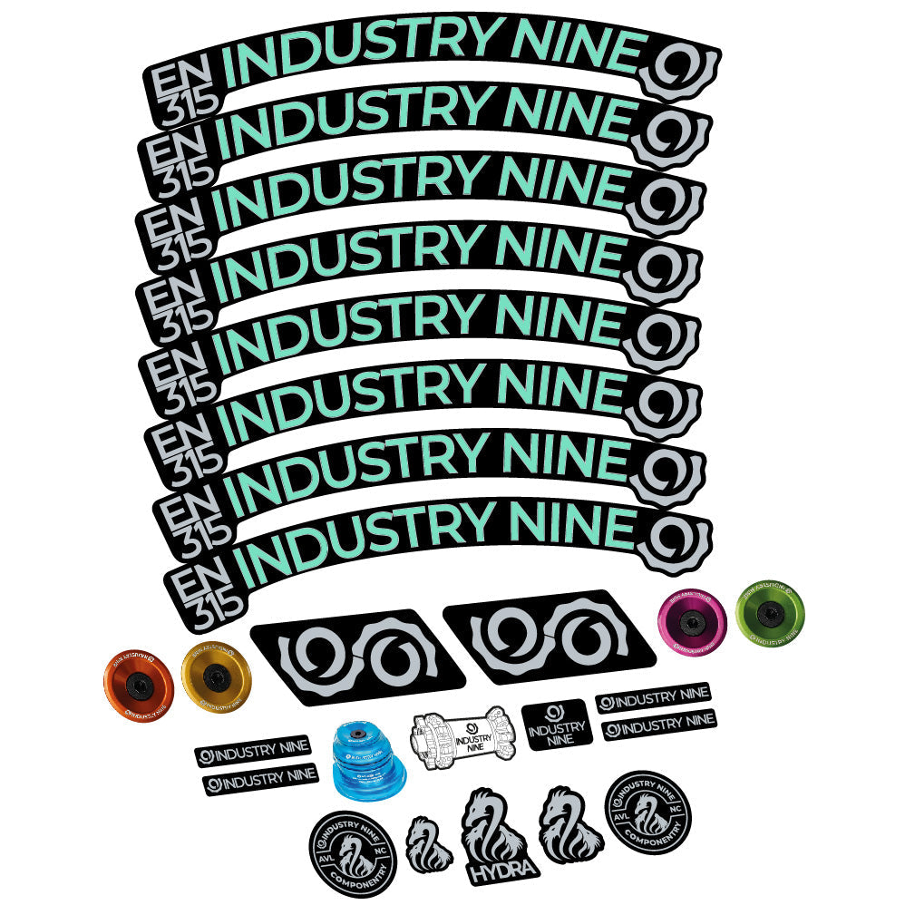 Stickers Industry Nine Enduro 315 Carbon compatibles Autocollants roues VTT 29"