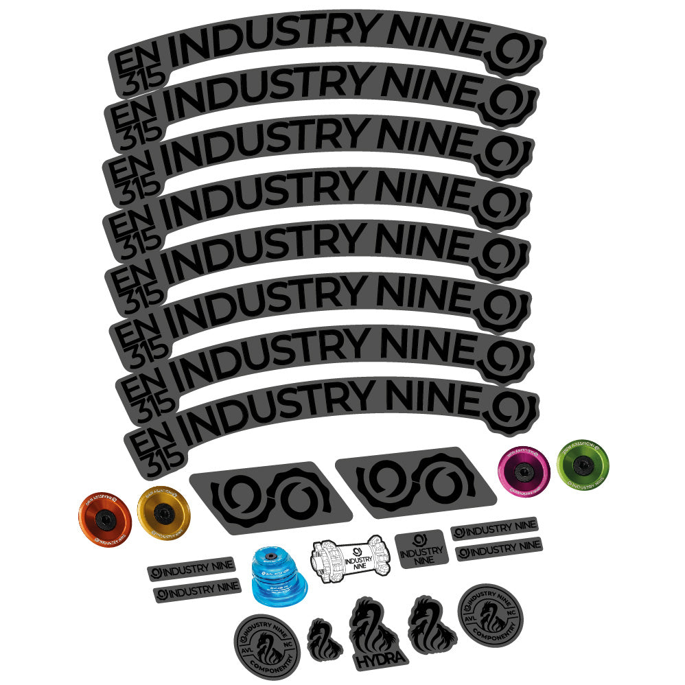 Stickers Industry Nine Enduro 315 Carbon compatibles - Autocollants roue vélo VTT
