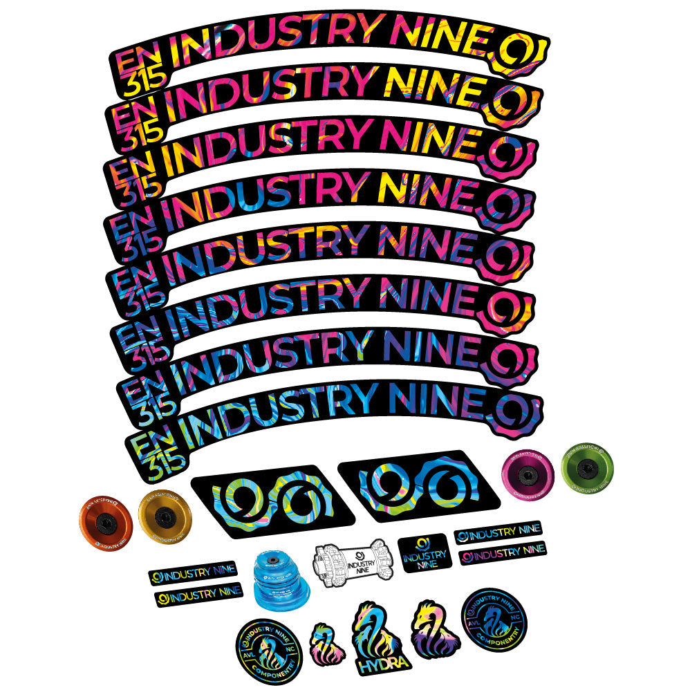 Stickers Industry Nine Enduro 315 Carbon compatibles - Autocollants roue vélo VTT