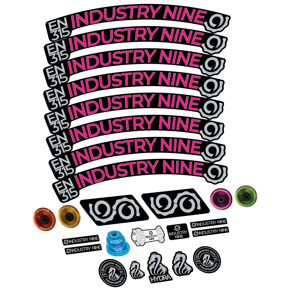 Stickers Industry Nine Enduro 315 Carbon compatibles - Autocollants roue vélo VTT