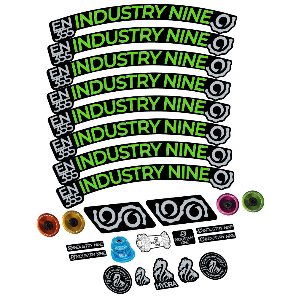 Stickers Industry Nine Enduro 355 compatibles - Autocollants roue vélo VTT