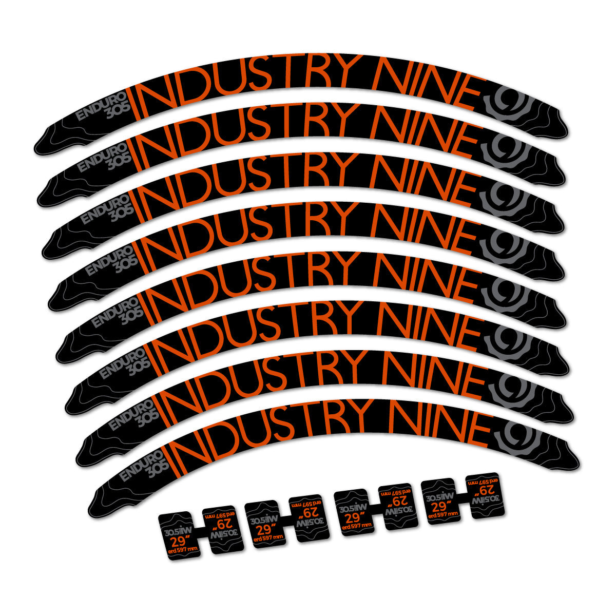 Clay decal for Industry Nine Enduro 305 2018 MTB wheel 29" – bike sticker vinyl