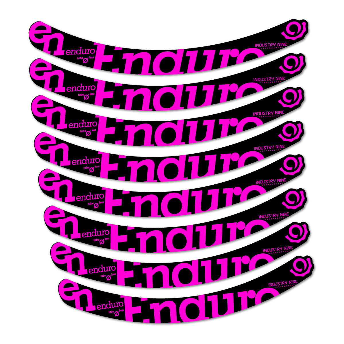 Fuchsia Neon decal for Industry Nine Enduro G1 2015 MTB wheel 29" – bike sticker vinyl