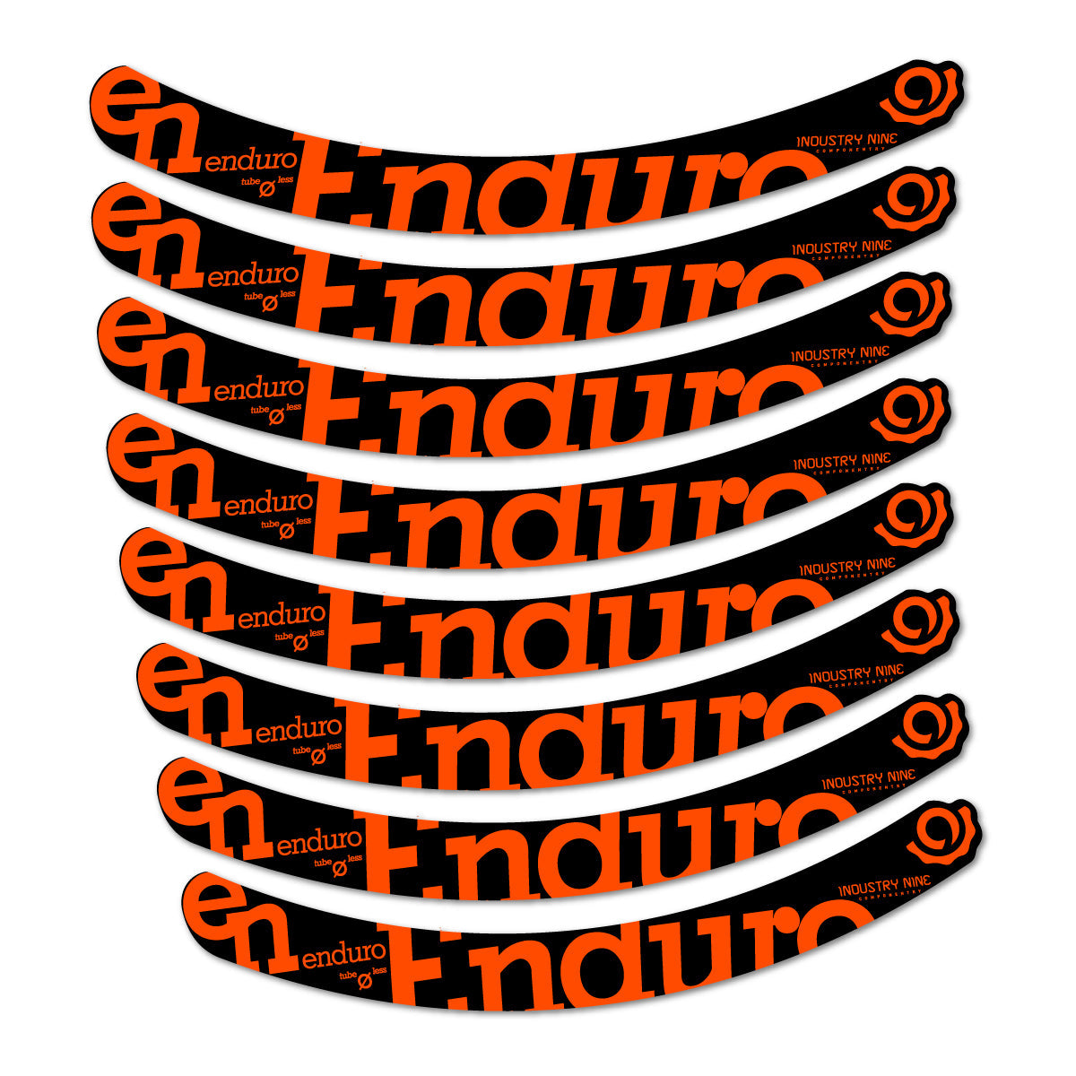 Orange Neon decal for Industry Nine Enduro G1 2015 MTB wheel 29" – bike sticker vinyl