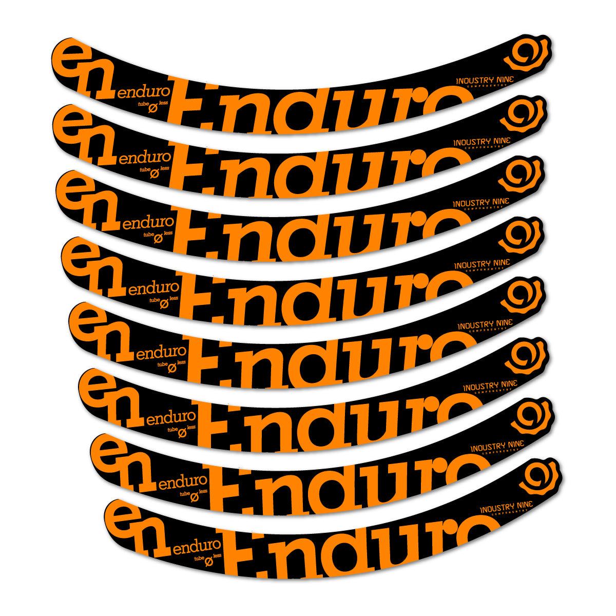Stickers compatibles Industry Nine Enduro G1 2015 pour jantes VTT 29" – autocollants vinyle - Orange Clair Fluo
