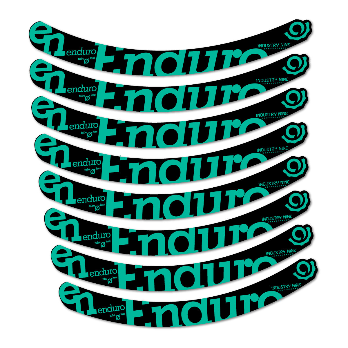Stickers compatibles Industry Nine Enduro G1 2015 pour jantes VTT 29" – autocollants vinyle - Turquoise Vert