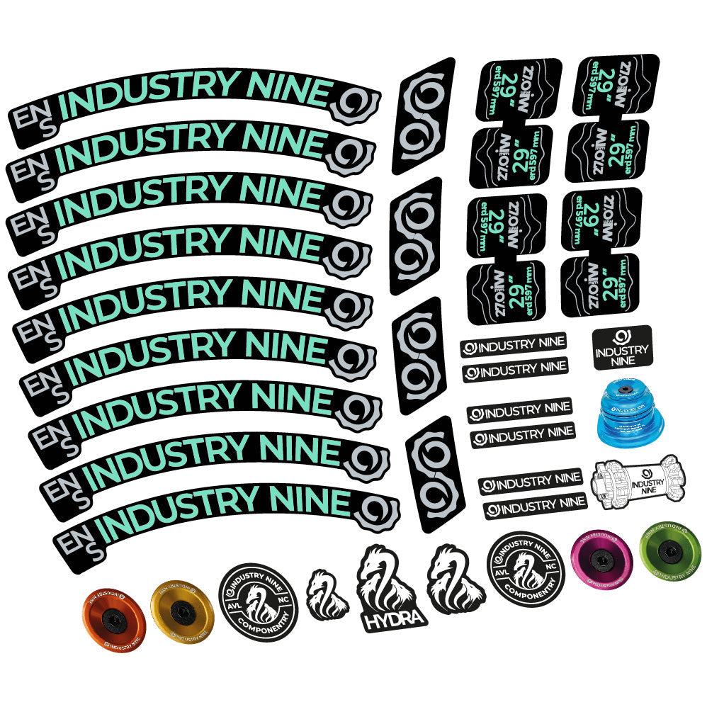 Stickers Industry Nine Enduro S compatibles - Autocollants roue vélo VTT