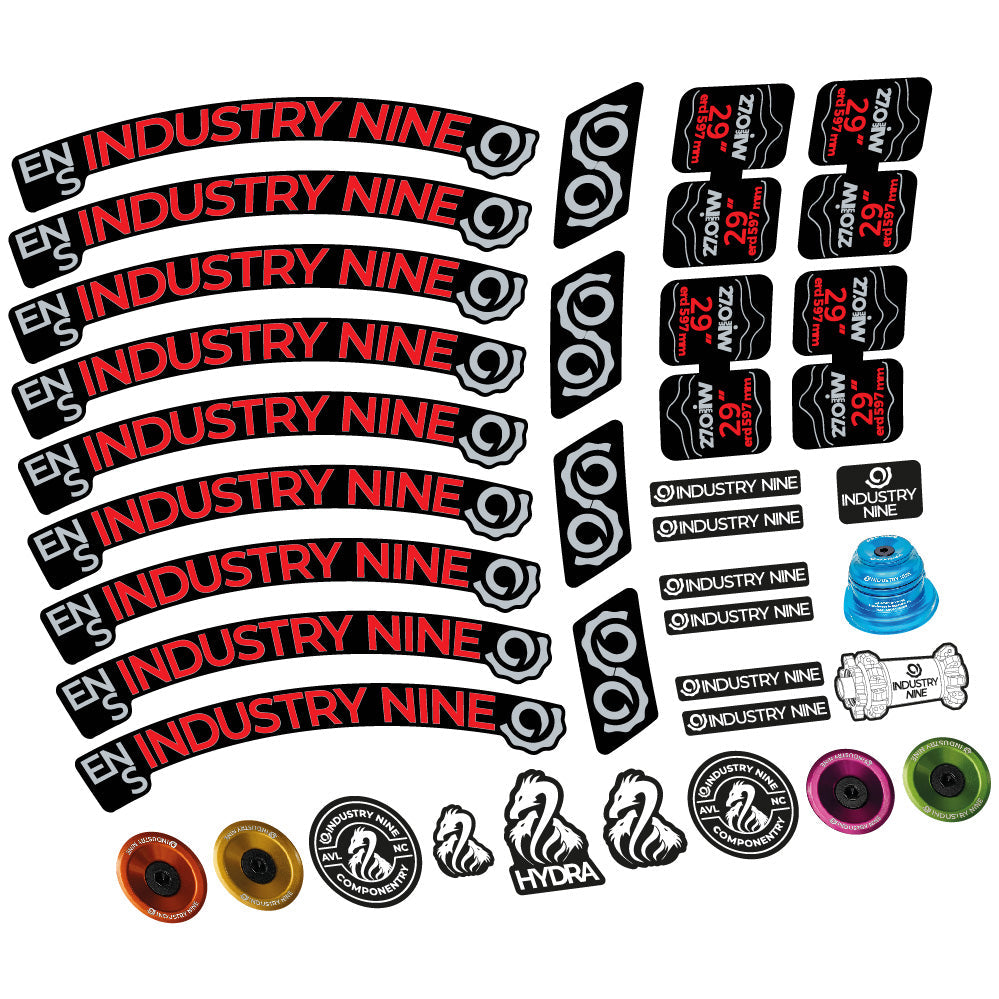 Stickers Industry Nine Enduro S compatibles - Autocollants roue vélo VTT