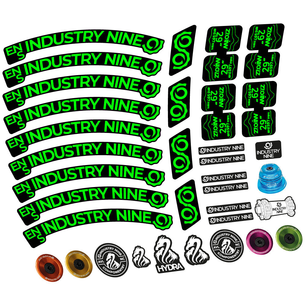 Stickers Industry Nine Enduro S compatibles - Autocollants roue vélo VTT