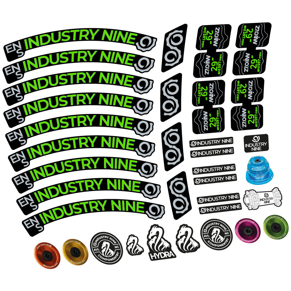 Stickers Industry Nine Enduro S compatibles - Autocollants roue vélo VTT