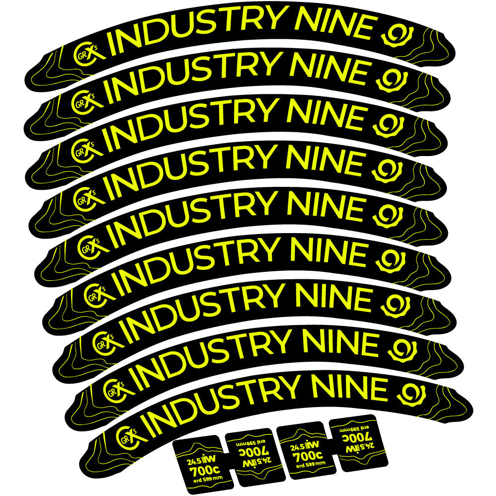 Stickers Industry Nine GRCX compatibles Autocollants roues
