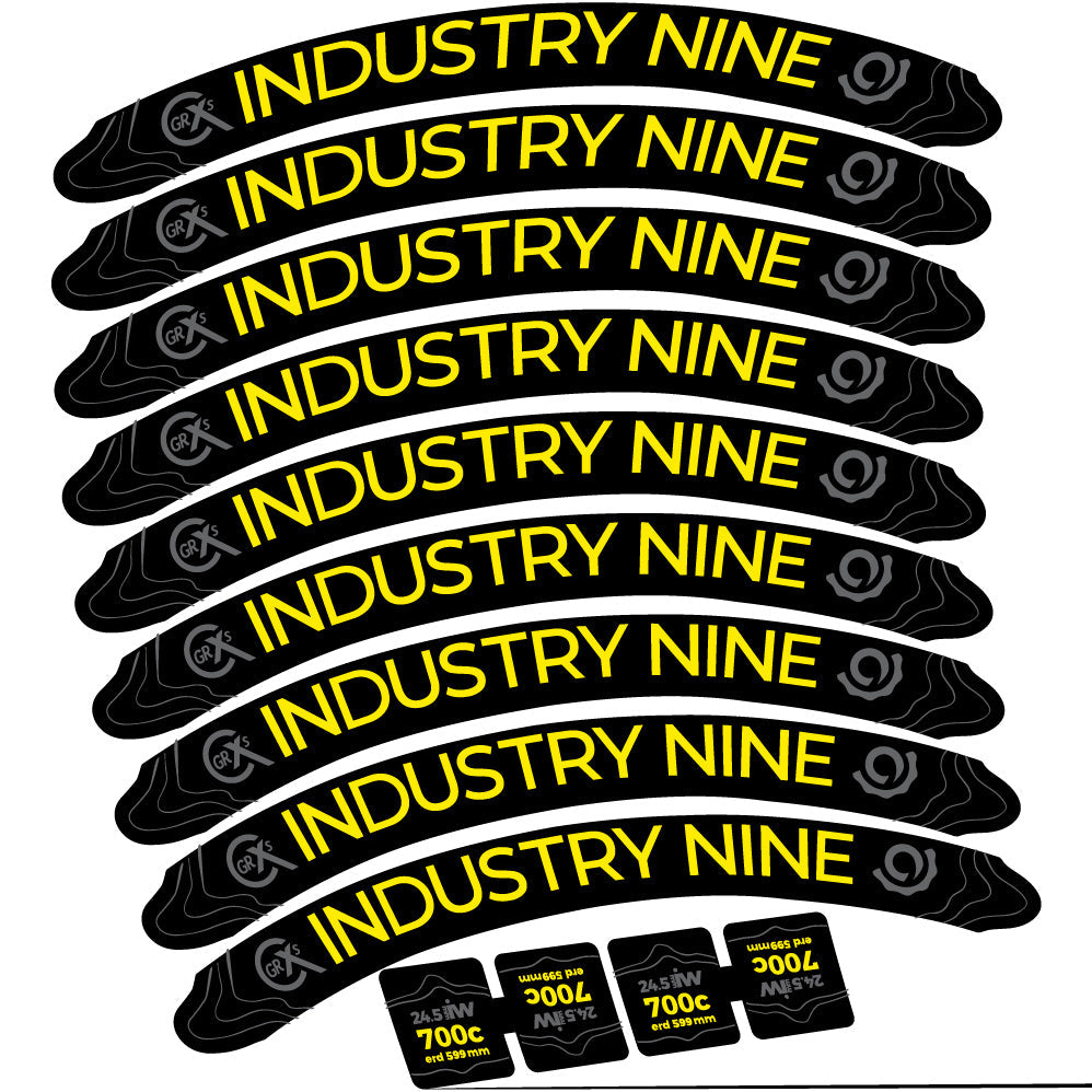 Stickers Industry Nine GRCX compatibles Autocollants roues