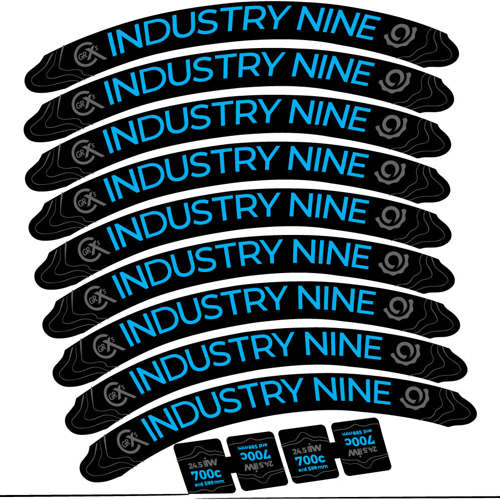 Stickers Industry Nine GRCX compatibles Autocollants roues