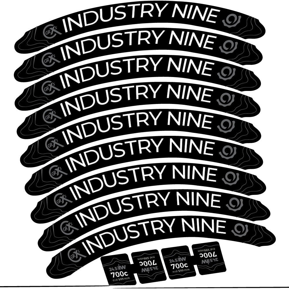 Stickers Industry Nine GRCX compatibles Autocollants roues