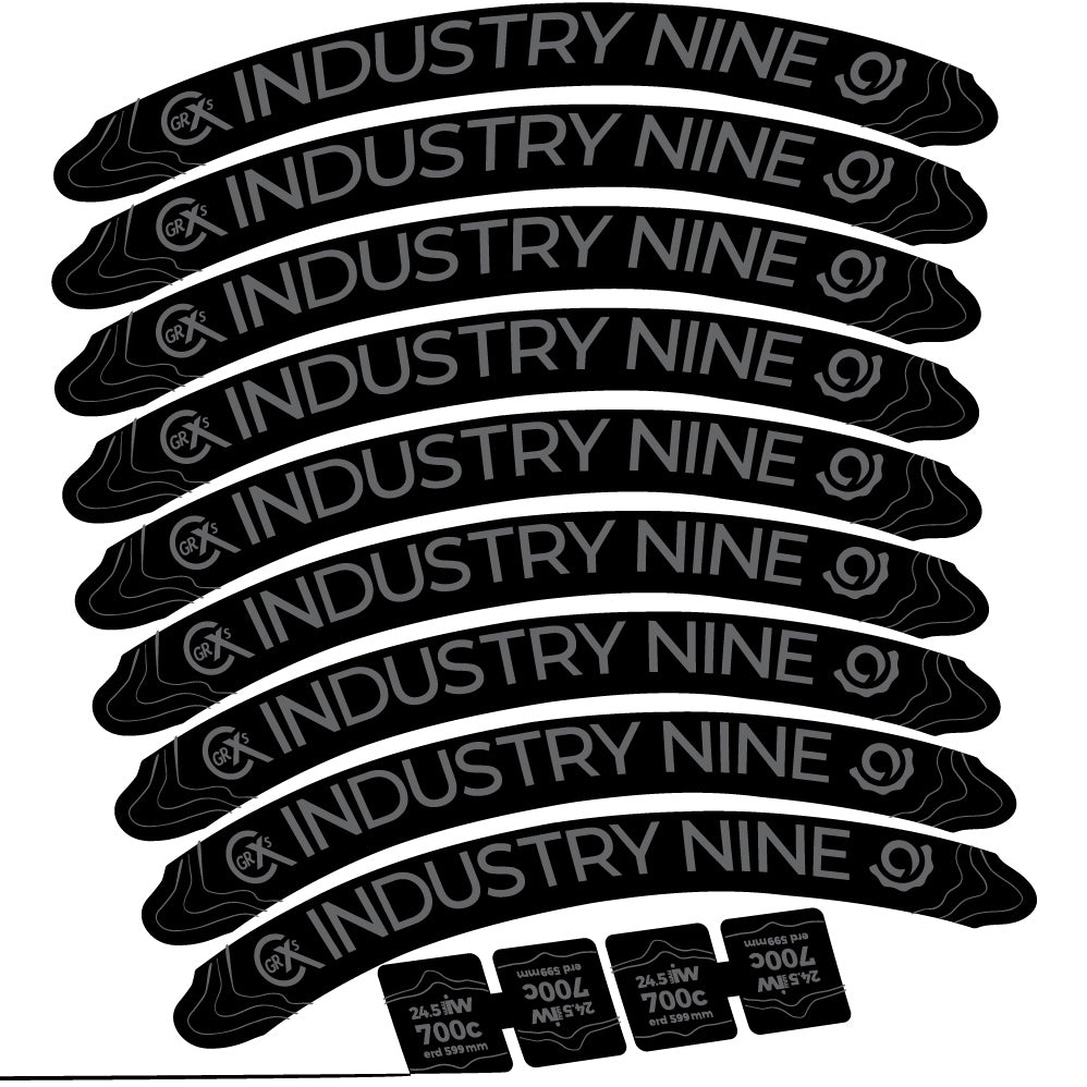 Stickers Industry Nine GRCX compatibles Autocollants roues