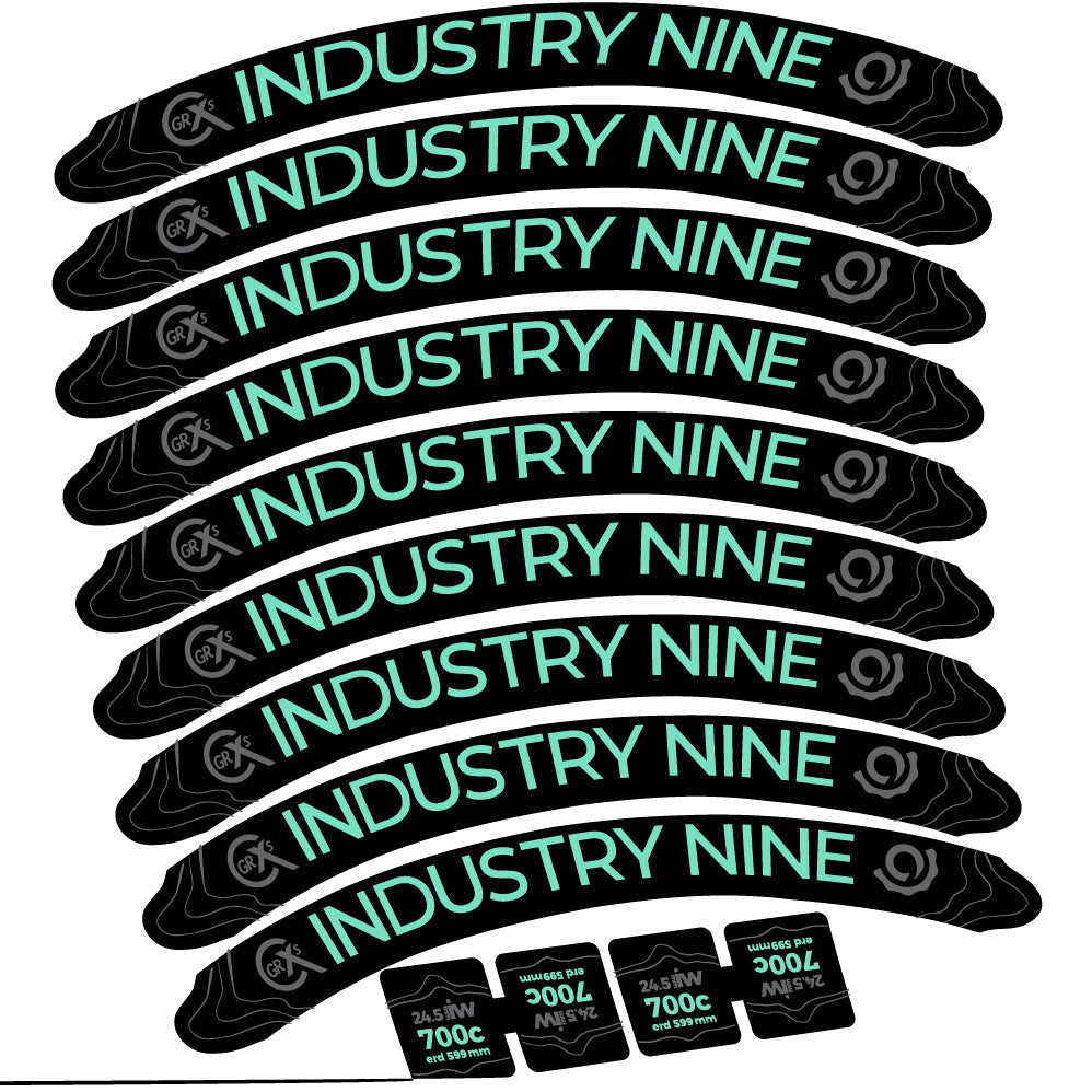 Stickers Industry Nine GRCX compatibles Autocollants roues