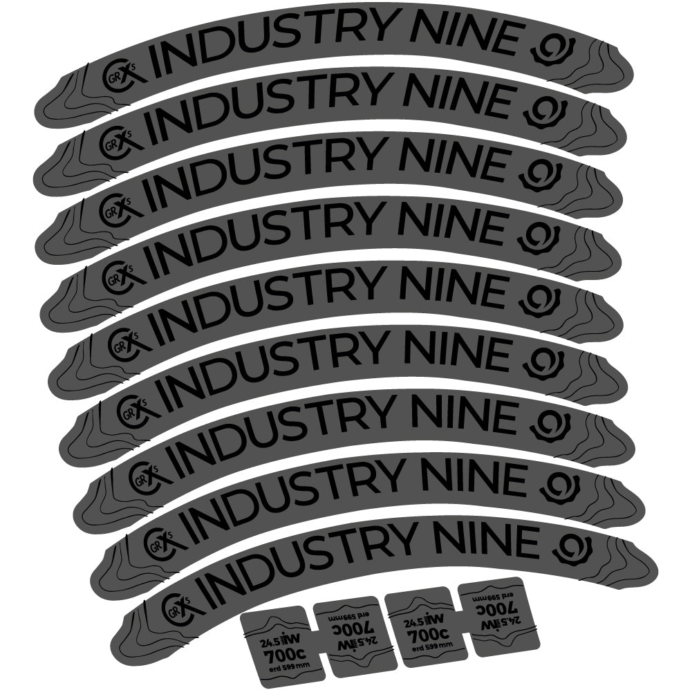 Stickers Industry Nine GRCX compatibles Autocollants roues