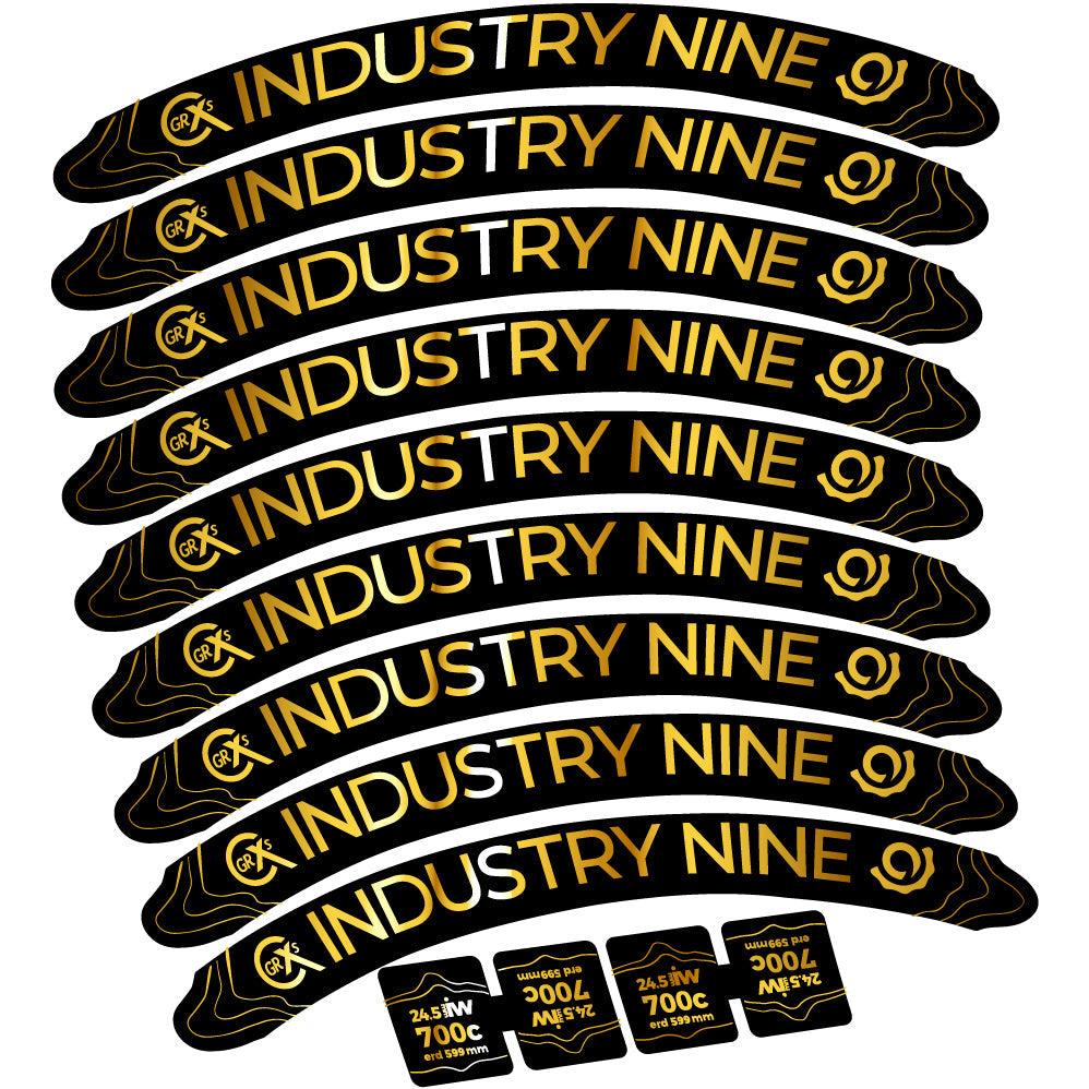 Stickers Industry Nine GRCX compatibles Autocollants roues