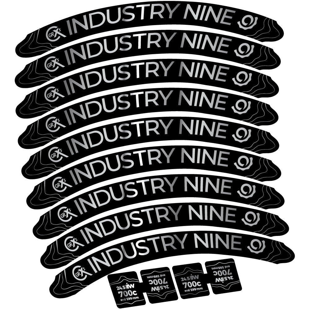 Stickers Industry Nine GRCX compatibles Autocollants roues