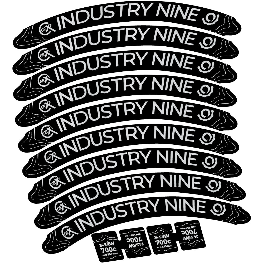 Stickers Industry Nine GRCX compatibles Autocollants roues