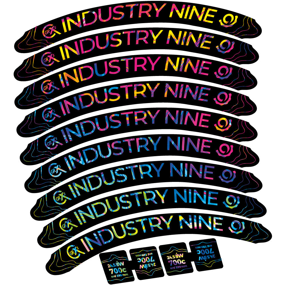 Stickers Industry Nine GRCX compatibles Autocollants roues