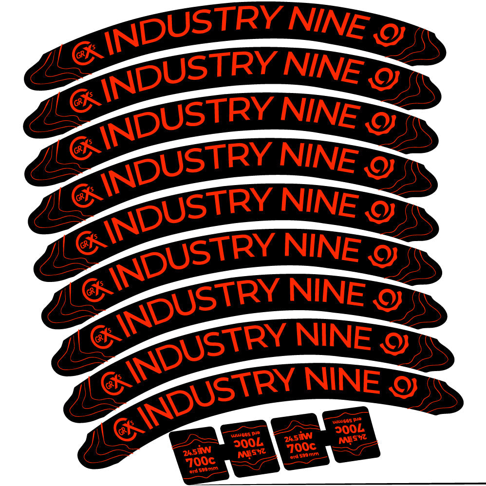 Stickers Industry Nine GRCX compatibles Autocollants roues