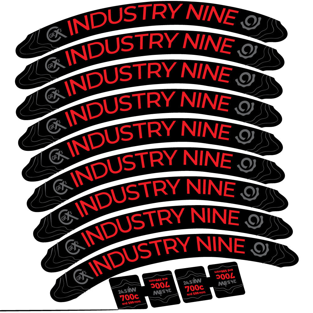 Stickers Industry Nine GRCX compatibles Autocollants roues