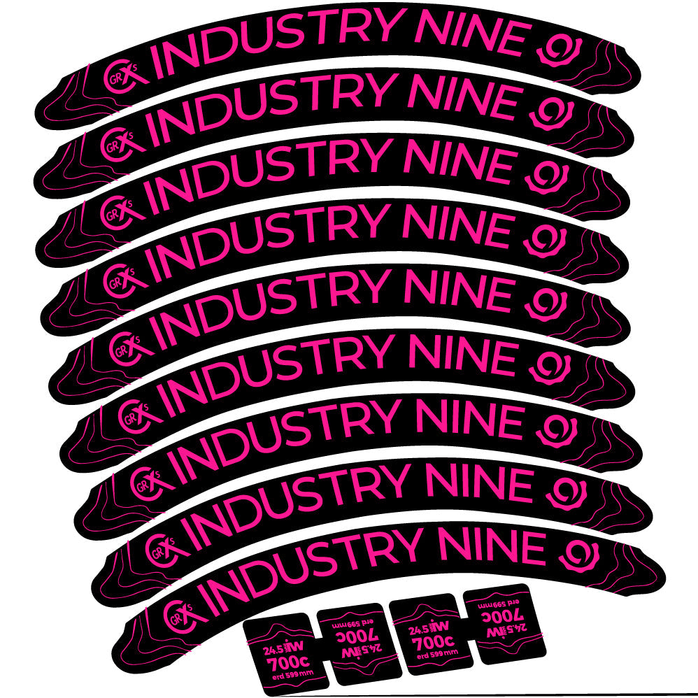 Stickers Industry Nine GRCX compatibles Autocollants roues