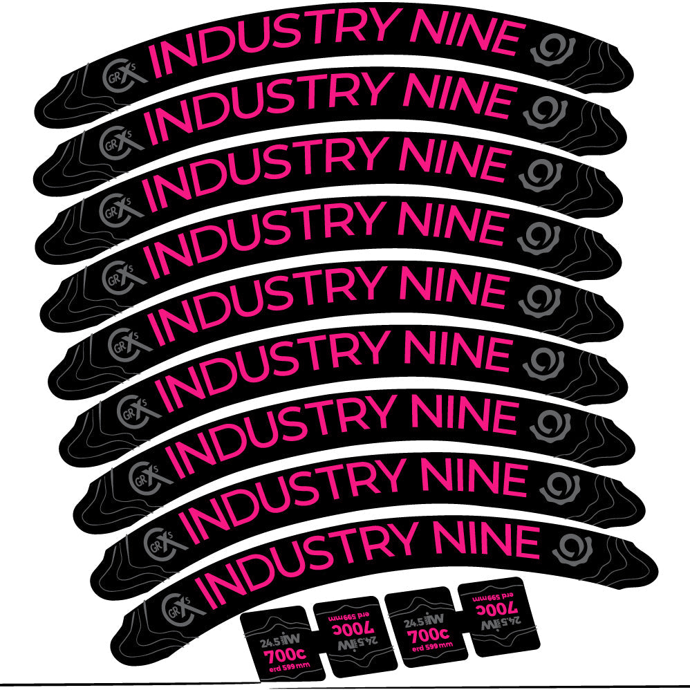 Stickers Industry Nine GRCX compatibles Autocollants roues