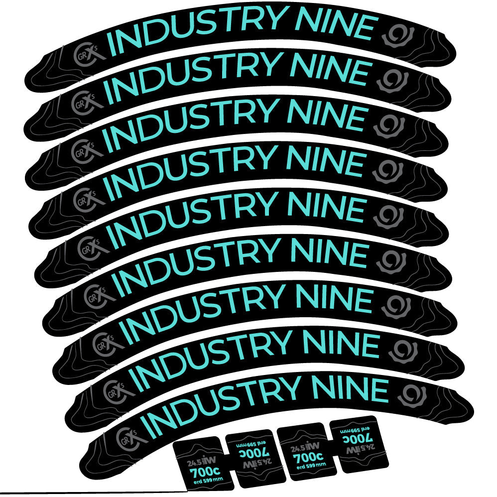 Stickers Industry Nine GRCX compatibles Autocollants roues