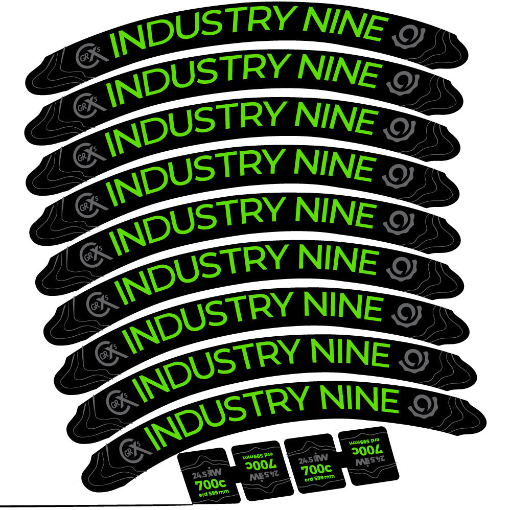 Stickers Industry Nine GRCX compatibles Autocollants roues