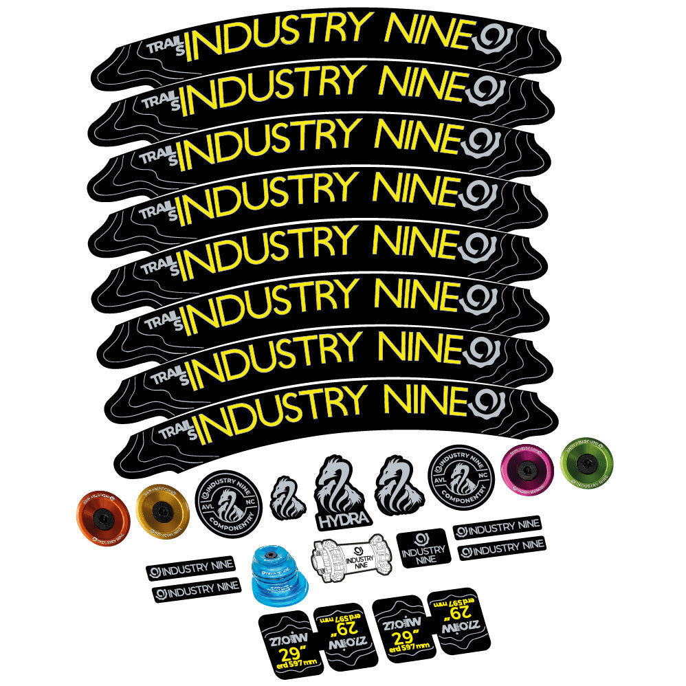Stickers Industry Nine Trail S compatibles - Autocollants roue vélo VTT