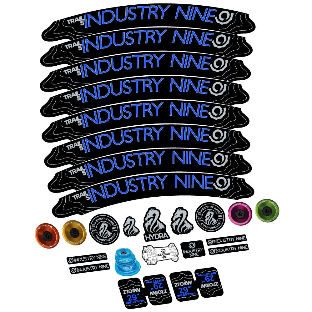 Stickers Industry Nine Trail S compatibles - Autocollants roue vélo VTT