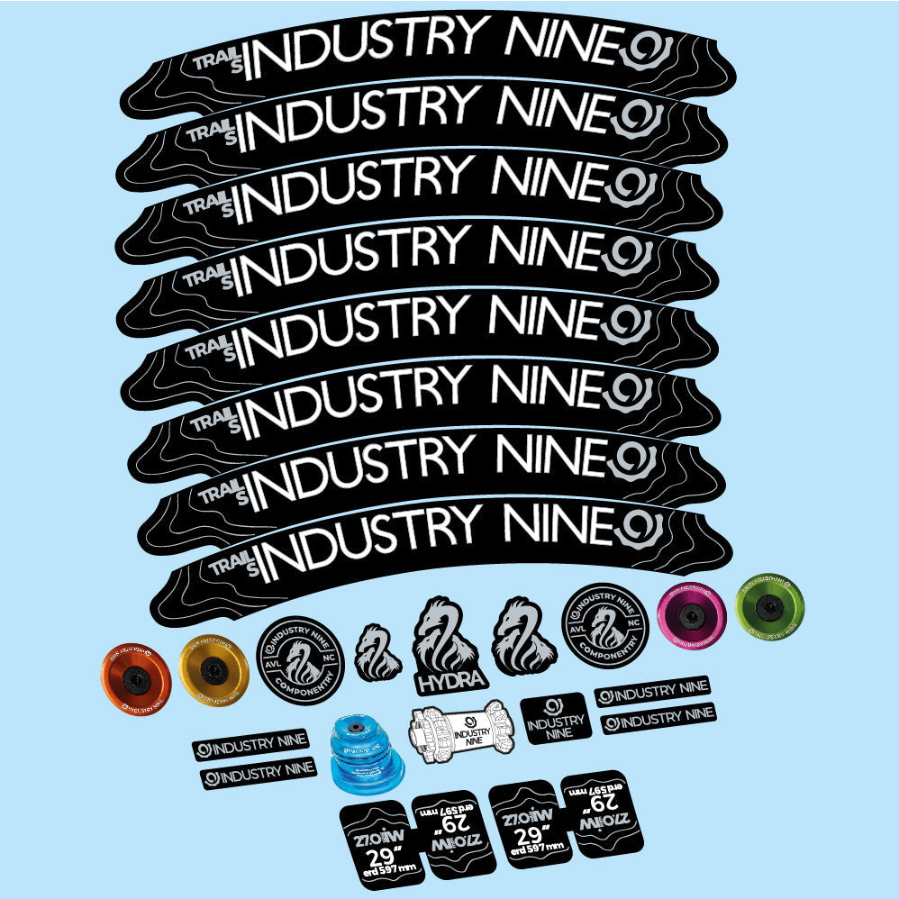 Stickers Industry Nine Trail S compatibles Autocollants roues VTT 29"
