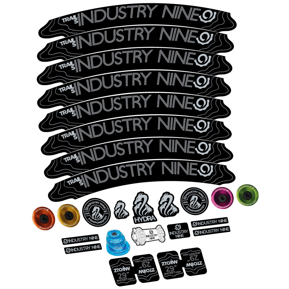 Stickers Industry Nine Trail S compatibles - Autocollants roue vélo VTT
