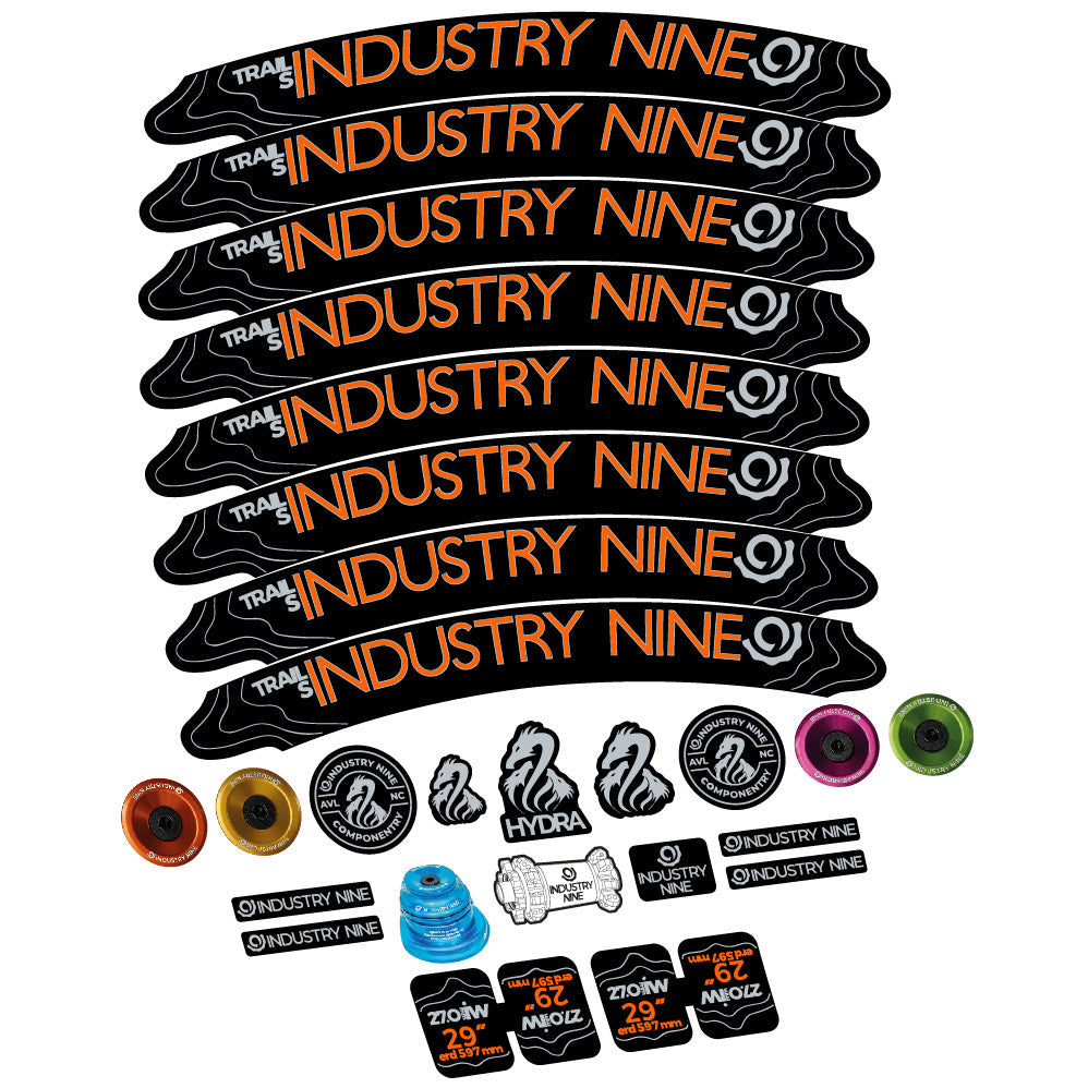 Stickers Industry Nine Trail S compatibles - Autocollants roue vélo VTT