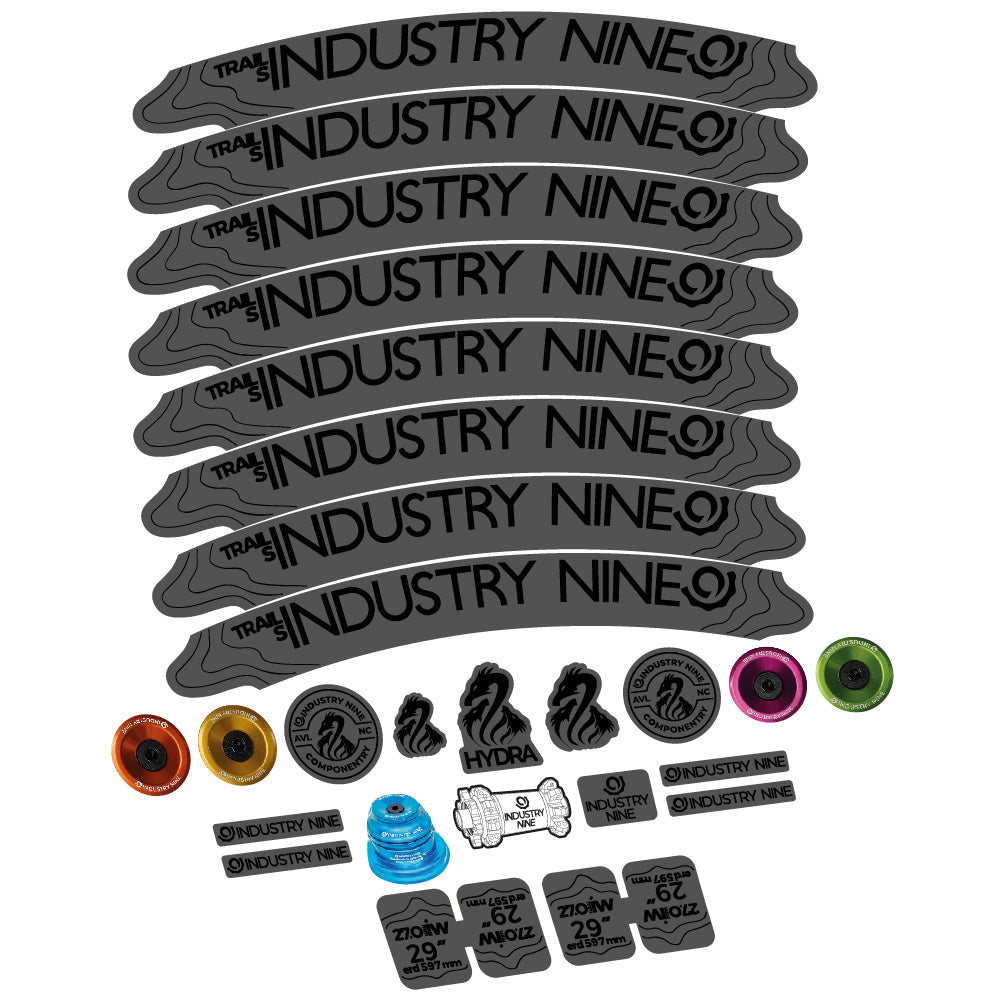 Stickers Industry Nine Trail S compatibles Autocollants roues VTT 29"